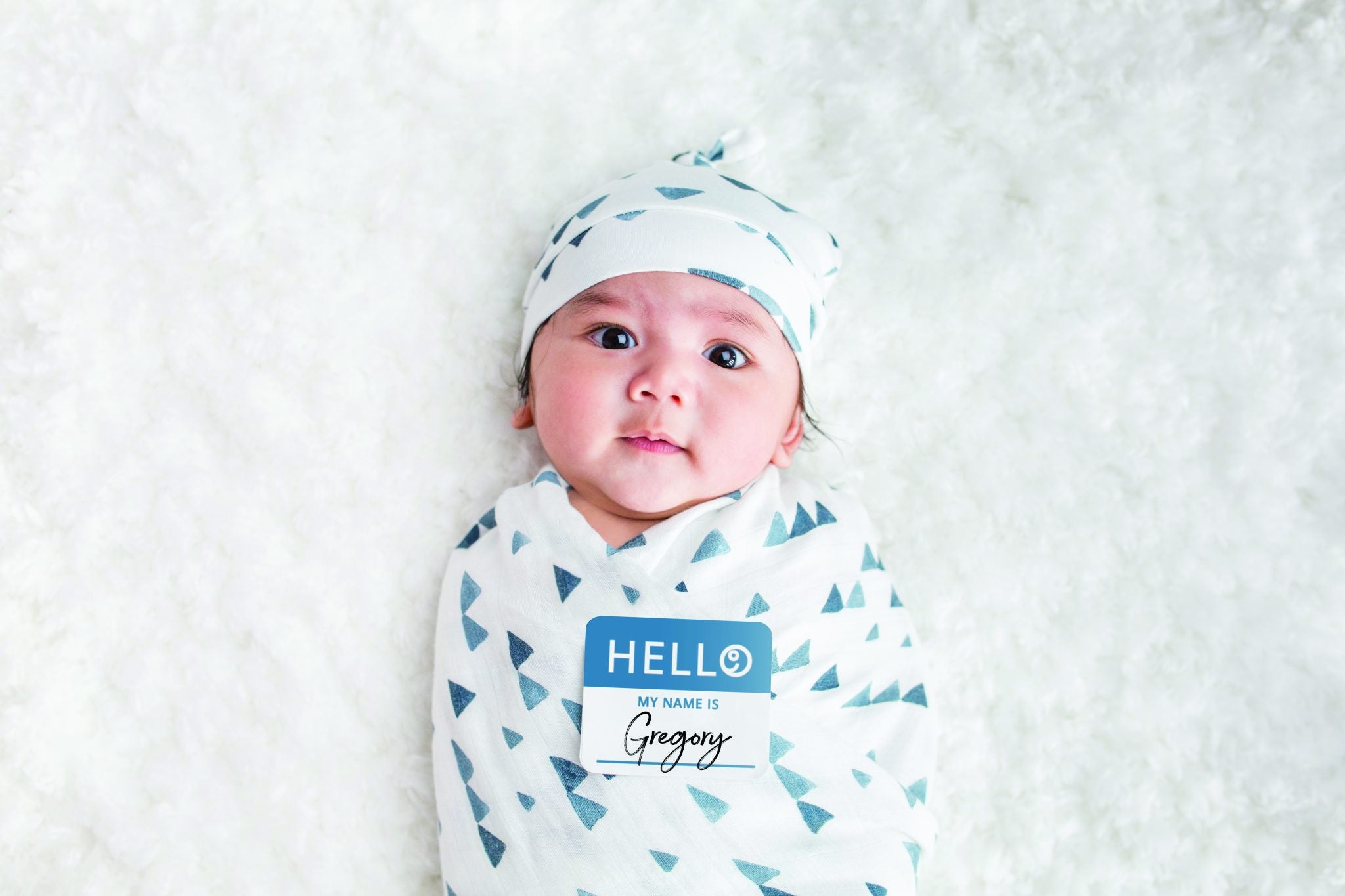 Hello World Hat & Swaddle Set
