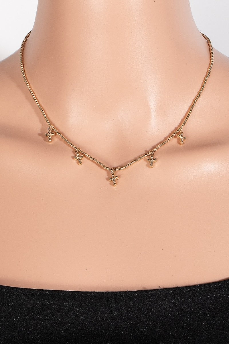 Multi Cross Necklace Set