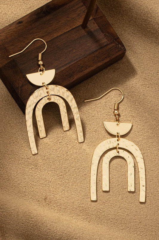 Gold Arch Earrings