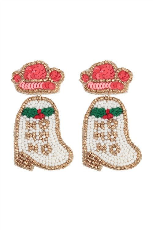 Cowgirl Christmas Earrings