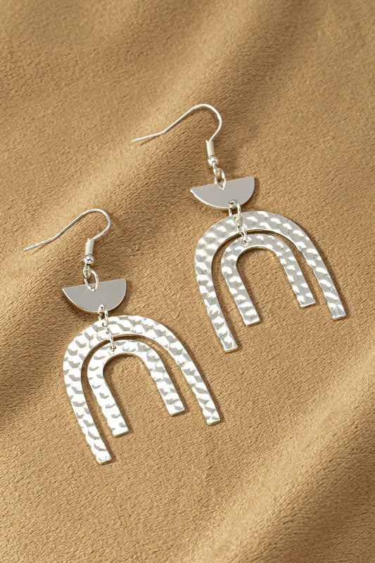Silver Arch Earrings