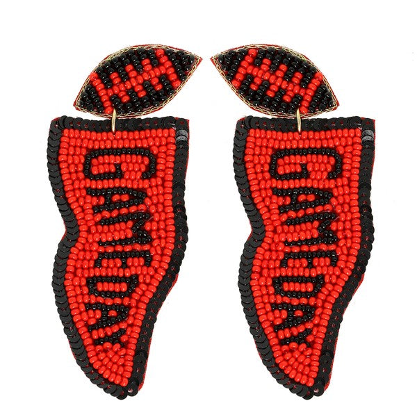 Flag Beaded Earrings