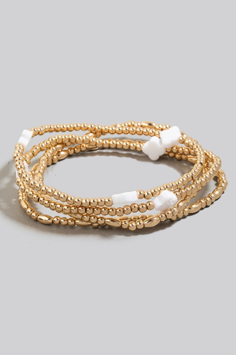 Clover Beaded Bracelet Set