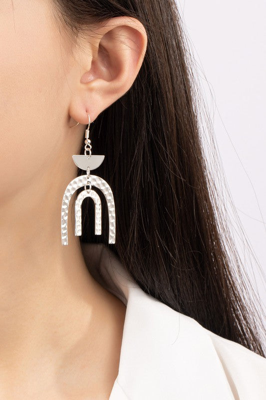 Silver Arch Earrings