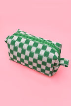 Checkered Cosmetic Pouch