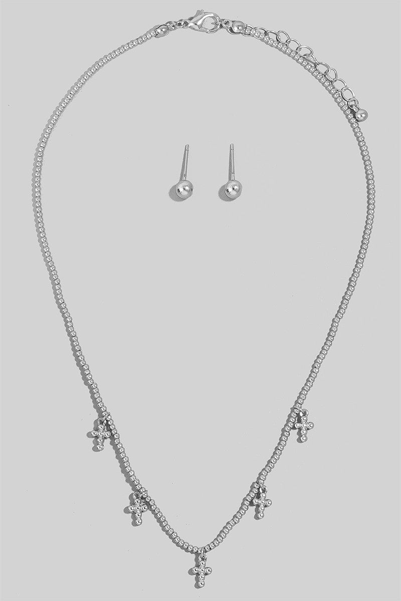 Multi Cross Necklace Set