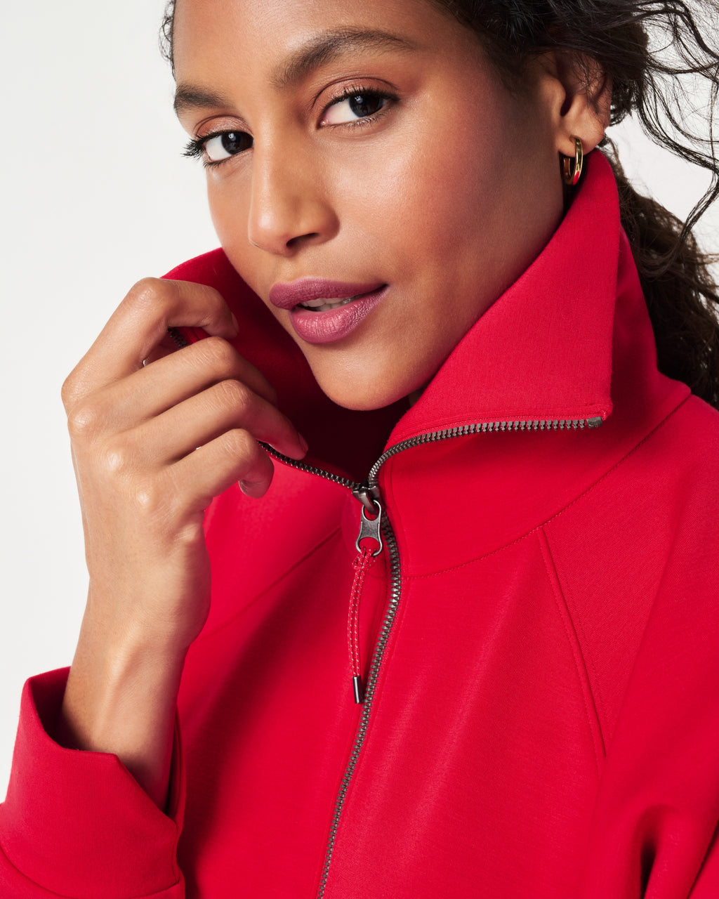 SPANX Air essentials Half Zip RED